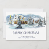 Elegant Winter Country Land Christmas Greeting シーズンカード (正面)