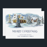 Elegant Winter Country Land Christmas Greeting シーズンカード<br><div class="desc">Elegant Winter Land Christmas Greeting Holiday Card.</div>