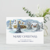 Elegant Winter Country Land Christmas Greeting シーズンカード (スタンド正面)