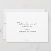 Elegant Winter Country Land Christmas Greeting シーズンカード (裏面)