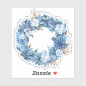 Elegant Winter Flower Wreath シール (シート)