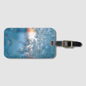 Elegant Winter Frosted Glass Ice Crystals ラゲッジタグ (正面横)