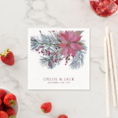 Elegant Winter Greenery Wedding スタンダードカクテルナプキン (インサイチュ)