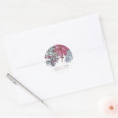 Elegant Winter Greenery Wedding ラウンドシール (封筒)