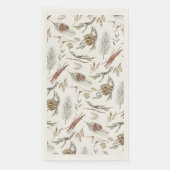 Elegant Winter Guest Towel with Pinecones (正面)