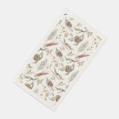 Elegant Winter Guest Towel with Pinecones (コーナー)