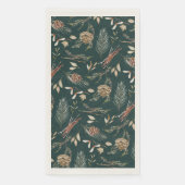 Elegant Winter Guest Towel with Pinecones (正面)