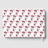 Elegant Winter Hellebore Floral Burgundy Wedding ゲストブック (裏面)