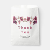 Elegant Winter Hellebore Floral Burgundy Wedding フェイバーバッグ (正面)