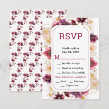 Elegant Winter Hellebore Floral Burgundy Wedding