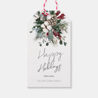 Elegant Winter Holiday Gift Tags ギフトタグ