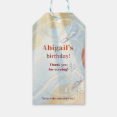 Elegant Winter Ice Skating Birthday  ギフトタグ (正面)