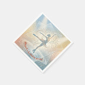 Elegant Winter Ice Skating Birthday スタンダードカクテルナプキン (角)