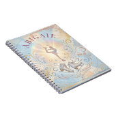 Elegant Winter Ice Skating Birthday  ノートブック (右側)