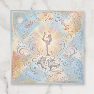 Elegant Winter Ice Skating Birthday  フェイバータグ