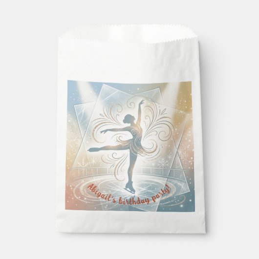 Elegant Winter Ice Skating Birthday  フェイバーバッグ (正面)