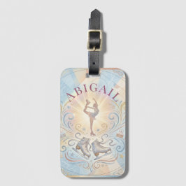 Elegant Winter Ice Skating Birthday  ラゲッジタグ