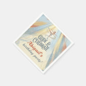 Elegant Winter Ice Skating Birthday Invitation  スタンダードカクテルナプキン (角)