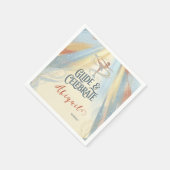 Elegant Winter Ice Skating Birthday Invitation  スタンダードカクテルナプキン (角)