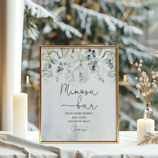 Elegant winter Mimosa bar ポスター