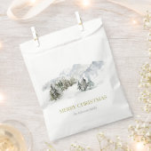 Elegant Winter Mountain Christmas フェイバーバッグ (クリップ留めされた状態)