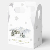 Elegant Winter Mountain Christmas フェイバーボックス (オープン)