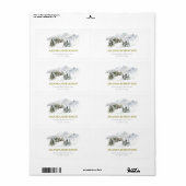 Elegant Winter Mountain Christmas ラベル (フルシート)