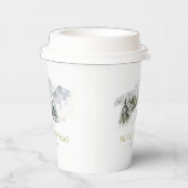 Elegant Winter Mountain Christmas 紙コップ (右)