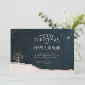 Elegant Winter Night Christmas Business シーズンカード (スタンド正面)