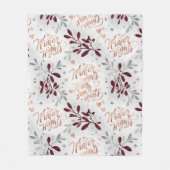 Elegant Winter Nights Warm Hearts Personalized  フリースブランケット (正面)