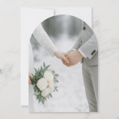 Elegant Winter Photo Overlay Wedding 招待状 (裏面)