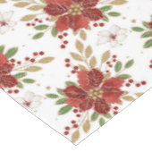 Elegant Winter Poinsettia Floral Pattern テーブルクロス (アングル)