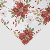 Elegant Winter Poinsettia Floral Pattern 薄葉紙 (詳細)