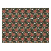 Elegant Winter Poinsettia on Dark Background テーブルクロス (正面(横))