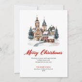 Elegant Winter Scene Christmas Greeting Card シーズンカード (正面)