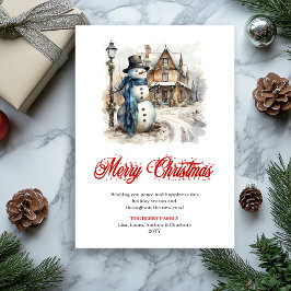 Elegant winter scene Christmas greeting card シーズンカード