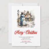 Elegant winter scene Christmas greeting card シーズンカード (正面)