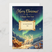Elegant Winter Scene Personalized Christmas Greeti (正面/裏面)
