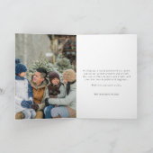 Elegant Winter Sleigh Floral Photo Christmas カード (内部)