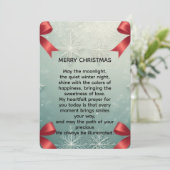 Elegant Winter Snowflake Frame with Red Bows シーズンカード (スタンド正面)