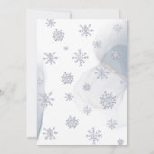 elegant winter watercolor baby shower  招待状 (裏面)