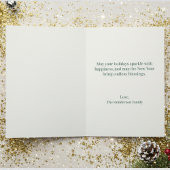 Elegant Winter Watercolor Gnome Happy Holiday Cute カード