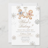 Elegant Winter What’s Baking Gender Reveal 招待状 (正面)