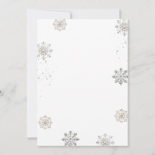 Elegant Winter What’s Baking Gender Reveal 招待状 (裏面)