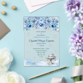 Elegant Winter Wonderland Quinceañera Snowflakes アクリル招待状 (インサイチュ (ウェディング))