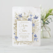 Elegant Wintry Foliage Winter Wedding 招待状 (スタンド正面)