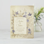 Elegant Wintry Foliage Winter Wedding 招待状 (スタンド正面)