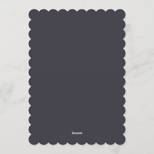 Elegant Wintry Foliage Winter Wedding 招待状 (裏面)