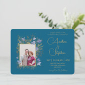 Elegant Wintry Foliage Winter Wedding 招待状 (スタンド正面)