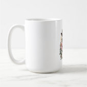 Elegant Witch Hat with Floral Pumpkins コーヒーマグカップ (左)